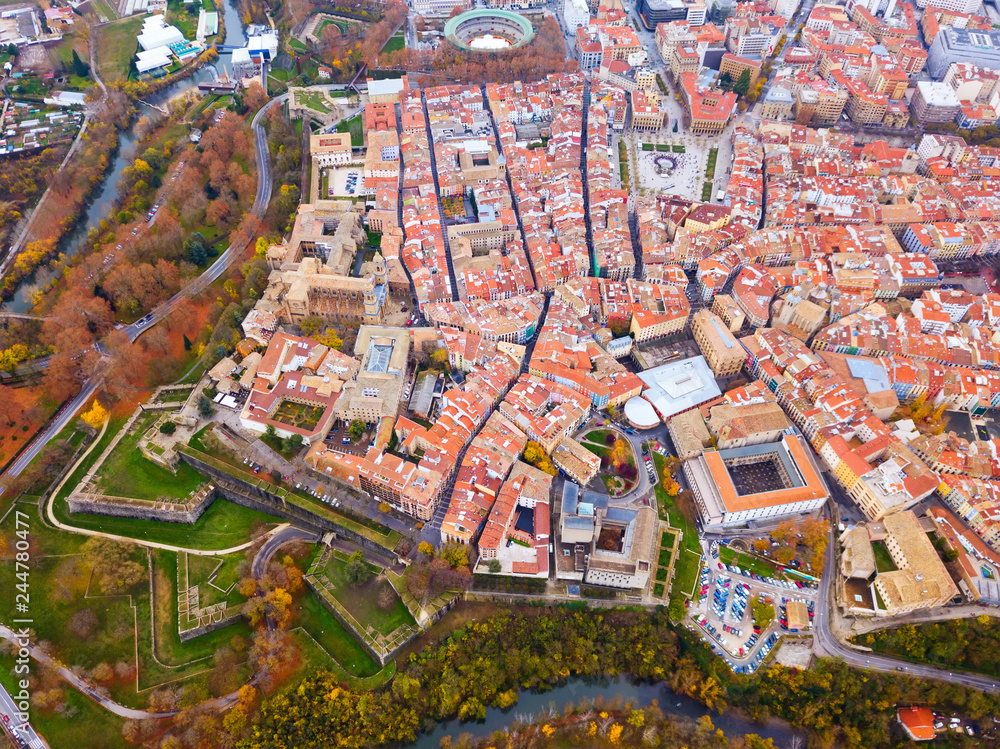 Aerial view of Pamplona