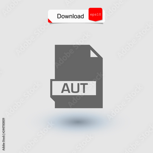 aut Icon vector.Perfect grey illustration on white background.