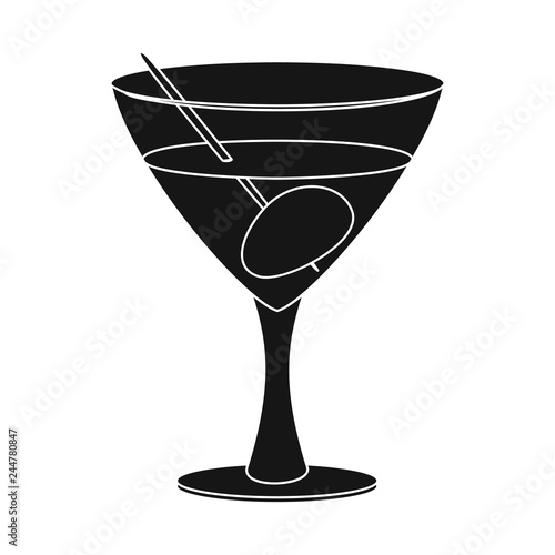Isolated object of drink and bar icon. Collection of drink and party stock vector illustration.