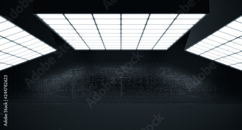 Bild auf Leinwand Abstract background with light box on top. 3d rendering.