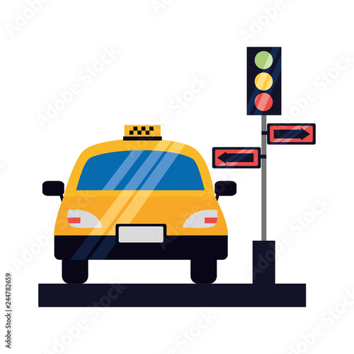 taxi service public traffic light arrows