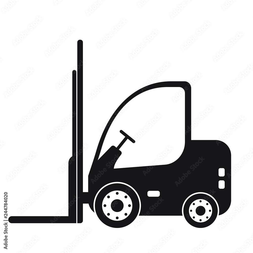 Forklift icon vector isolated Forklift icon vector isolated