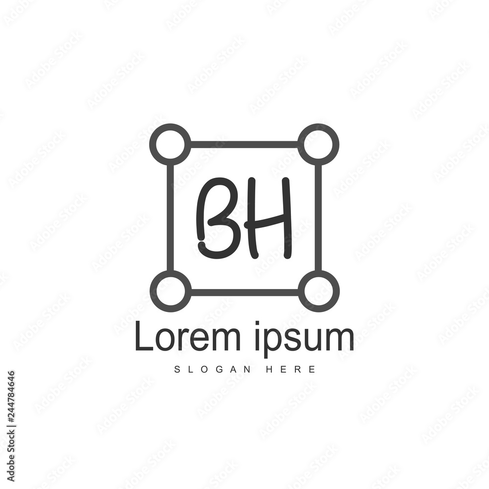 Letter Logo BH Template Vector Design Letter Logo BH Template Vector Design