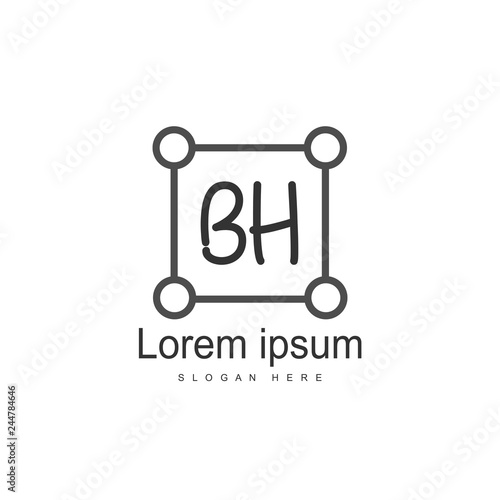 Letter Logo BH Template Vector Design