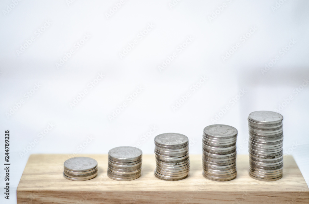 5 rows of coins arranged in ascending order 5 rows of coins arranged in ascending order