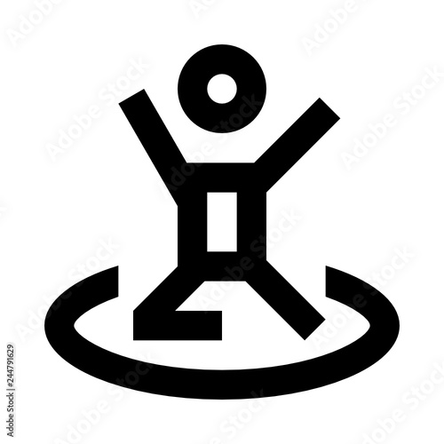 Human people trampoline