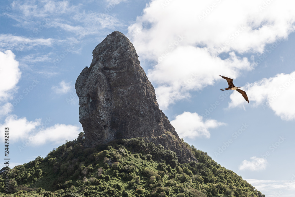 hill of the pico in the conceição beach in fernando de noronha, pernambuco - brazil hill of the pico in the conceição beach in fernando de noronha, pernambuco - brazil