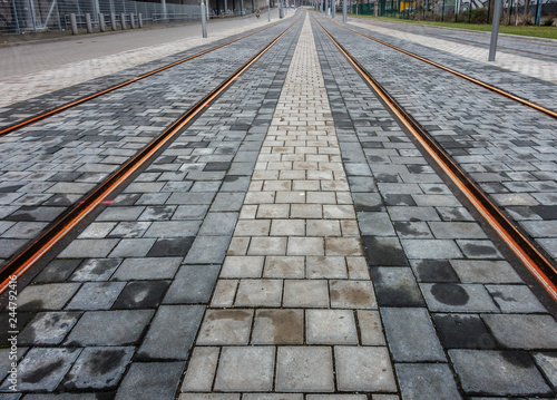 Schienen auf der Strasse