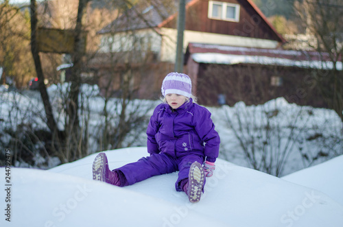 little child in winter time