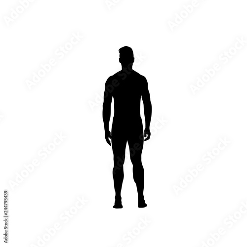 silhouette man vector