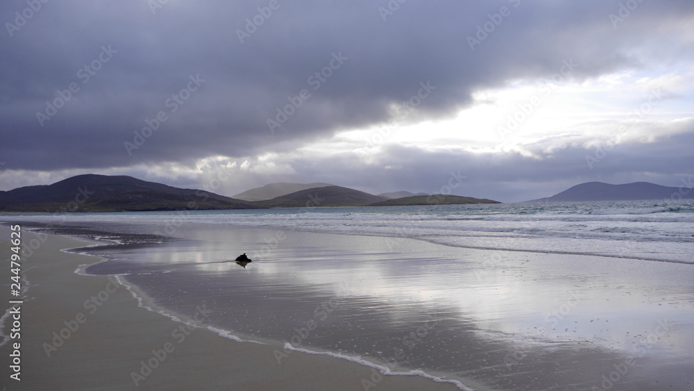 Strandwanderung Luskentyre, Isle of Harris, Outer Hebrides, Schottland