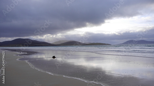 Strandwanderung Luskentyre, Isle of Harris, Outer Hebrides, Schottland