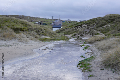 Dünenlandschaft Strand Luskentyre, Harris, Western Isles, Schottland