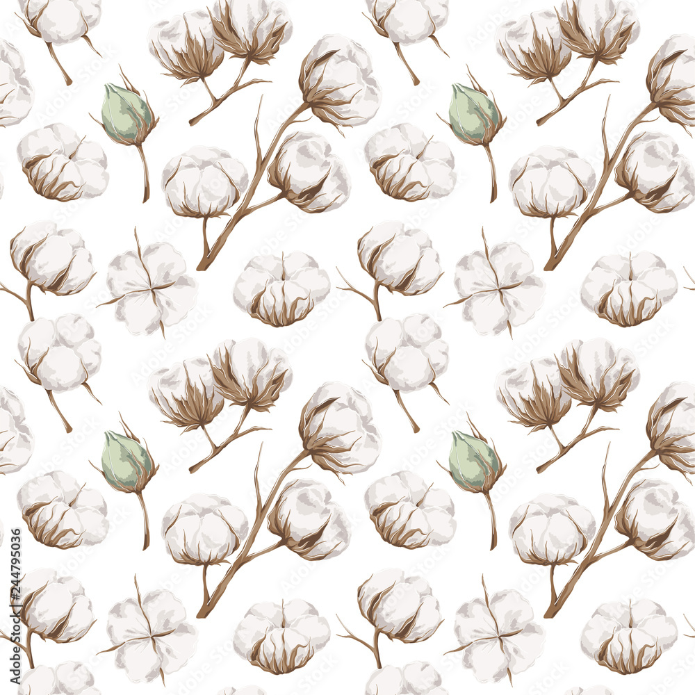 Seamless cotton pattern