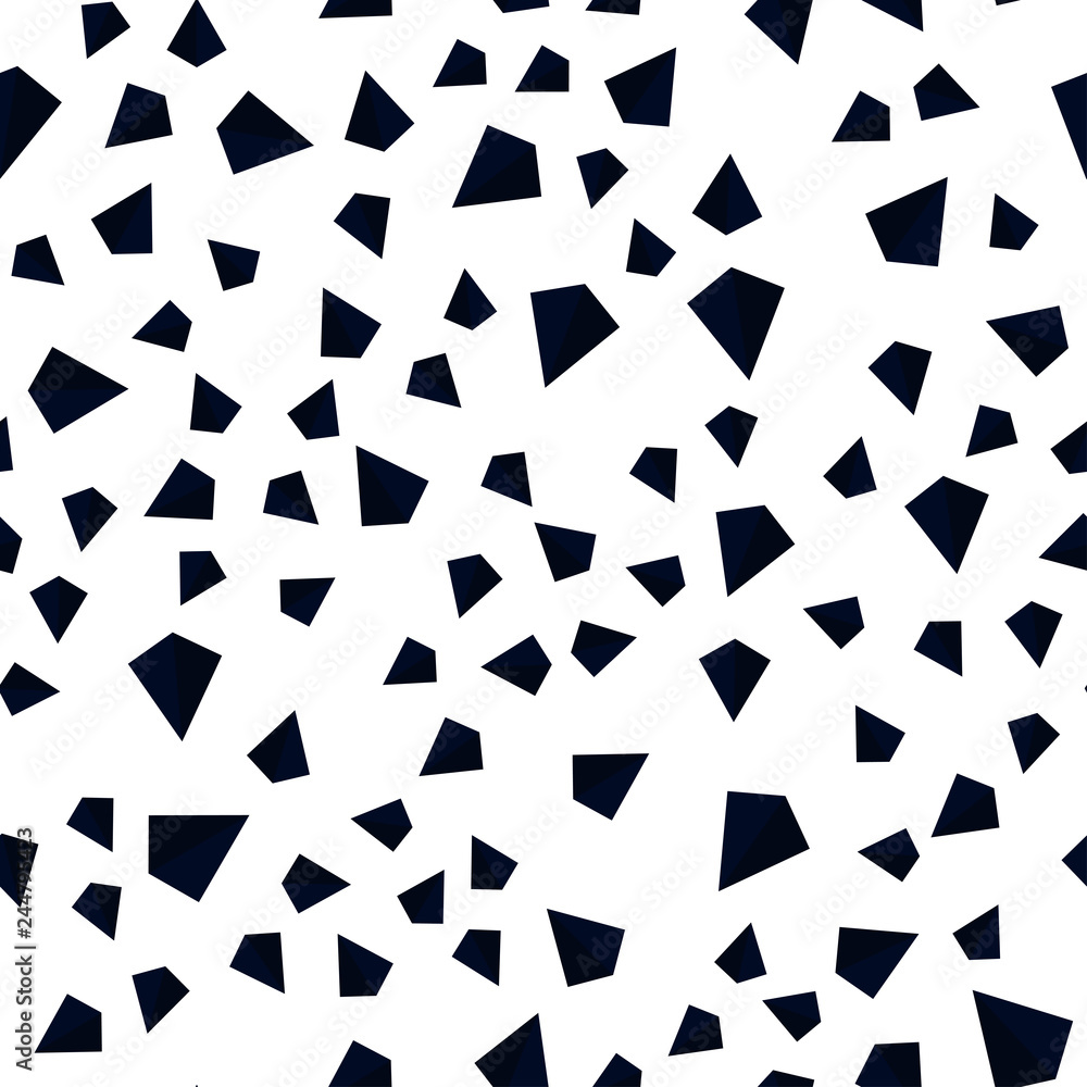 Dark BLUE vector seamless, isometric template with crystals, triangles. Dark BLUE vector seamless, isometric template with crystals, triangles.