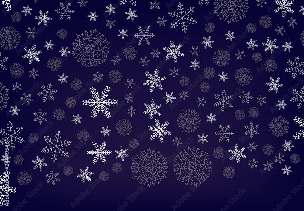 Winter background with falling snow and snowflakes Winter background with falling snow and snowflakes