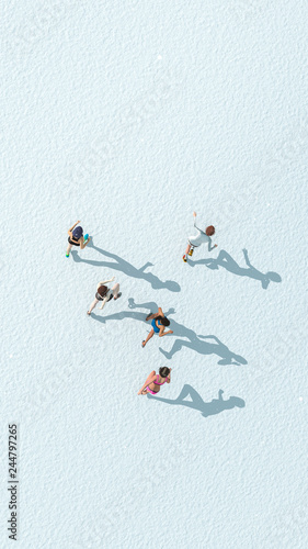 Wallpaper Mural health concept woman exercising Torontodigital.ca