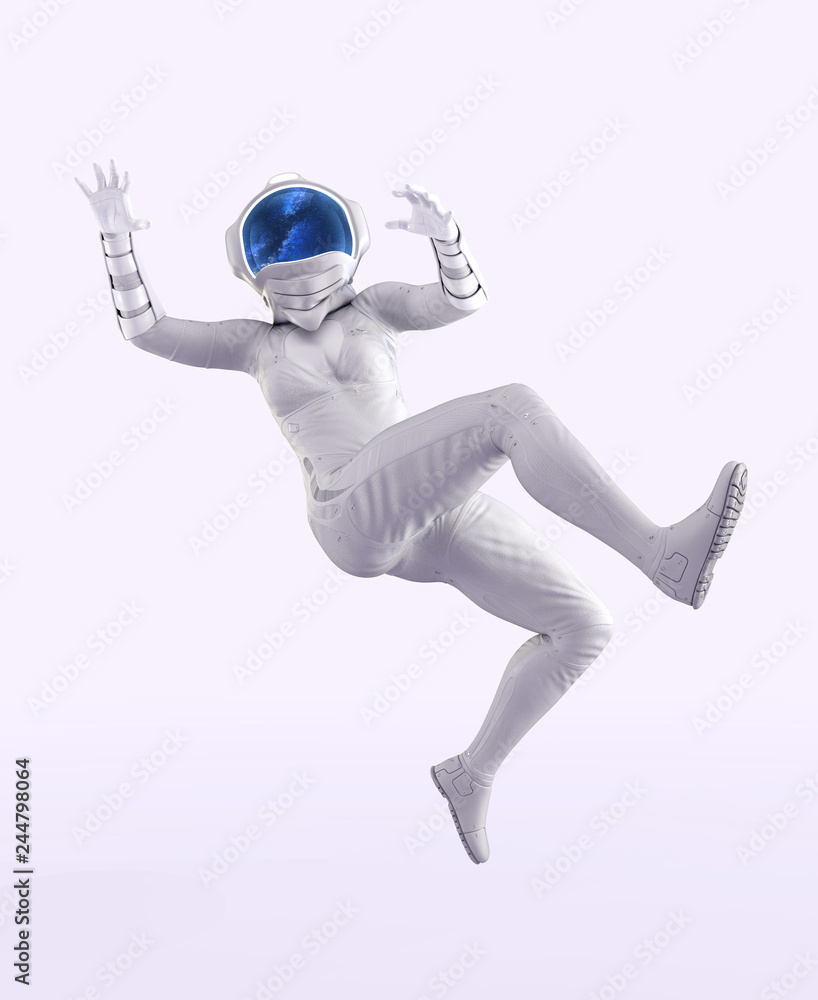 astronaut crash - 3d rendering