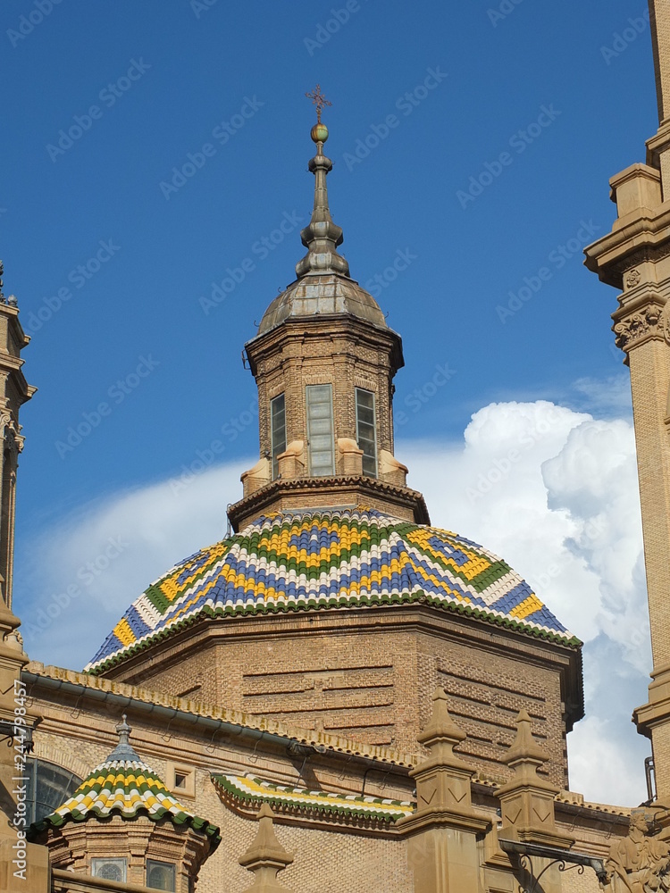 Roof Detail Of Basilica de Nuestra Señora de Pilar