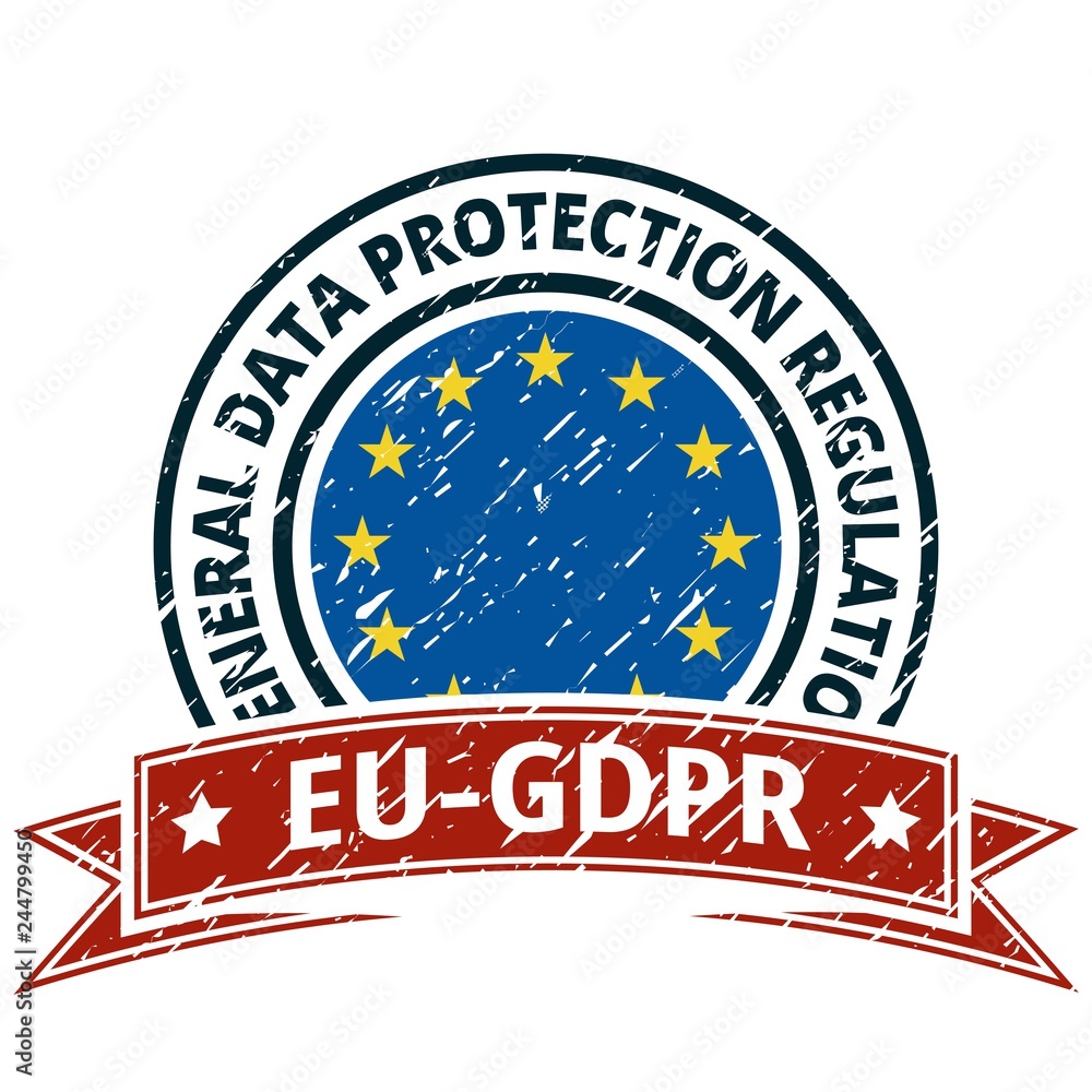EU GDPR label illustration