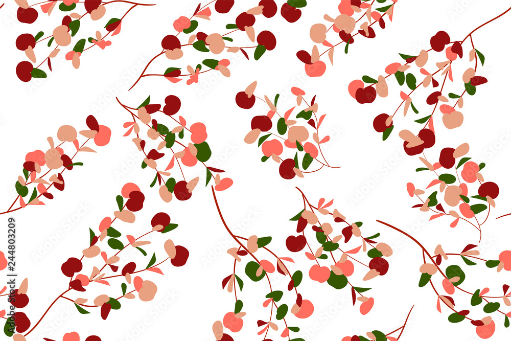Autumn Seamless Pattern with Eucalyptus Leaves. Foliage Natural Branches. Decorative Background in Vintage Style. Seamless Eucalyptus Pattern for Fabric, Textile, Wrapping Paper, Cloth, Dress, Print. Autumn Seamless Pattern with Eucalyptus Leaves. Foliage Natural Branches. Decorative Background in Vintage Style. Seamless Eucalyptus Pattern for Fabric, Textile, Wrapping Paper, Cloth, Dress, Print.