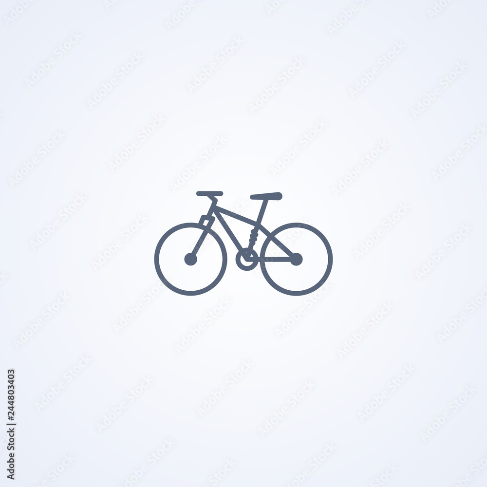 Bike freeride, vector best gray line icon Bike freeride, vector best gray line icon
