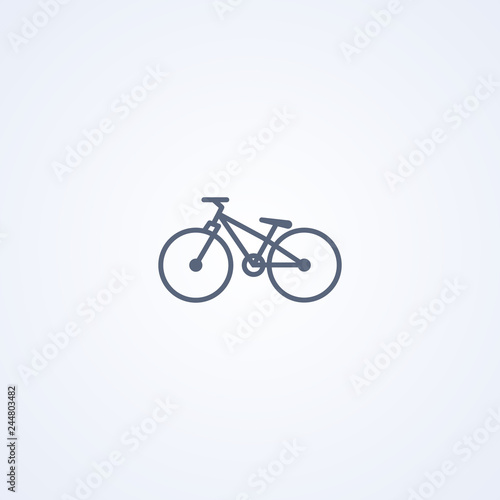 Dirt bike, vector best gray line icon