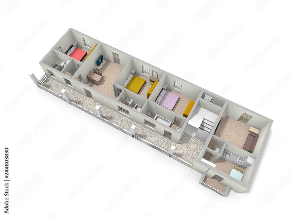 Illustration floor plan Illustration floor plan