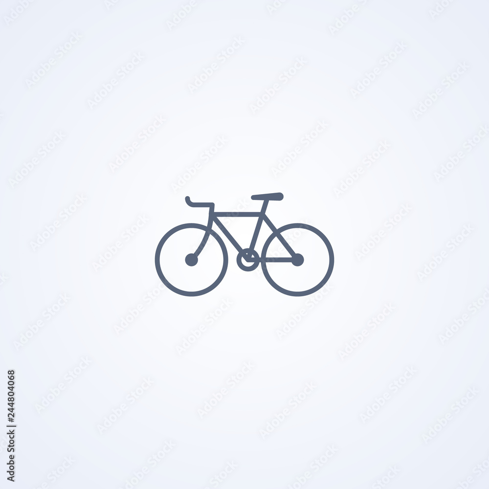 Fixed gear bike, vector best gray line icon Fixed gear bike, vector best gray line icon