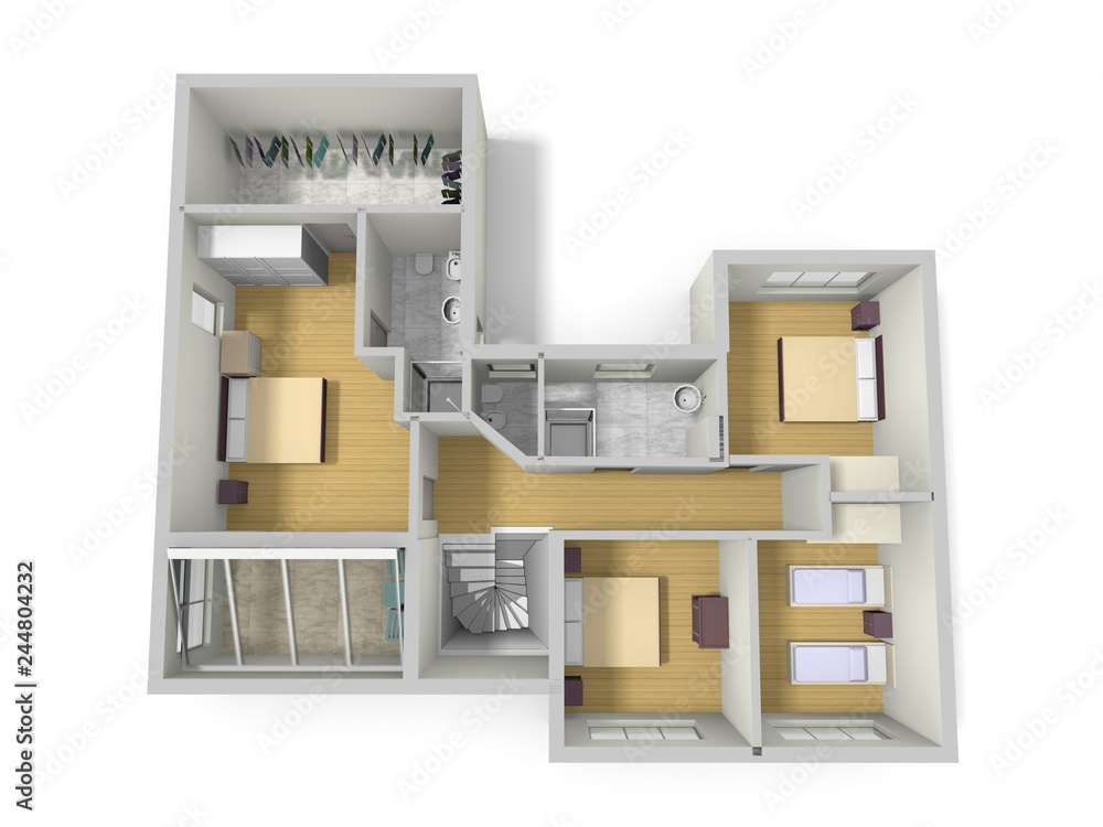Illustration floor plan Illustration floor plan