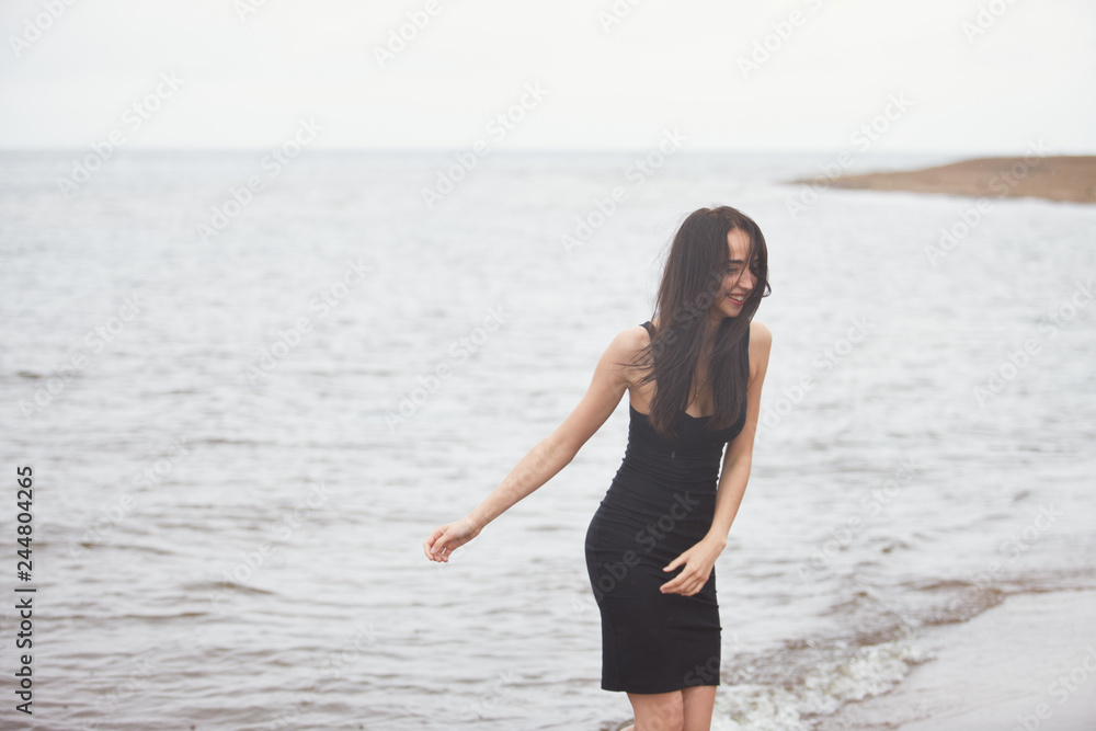 Amazing brunette girl posing at the park Amazing brunette girl posing at the park