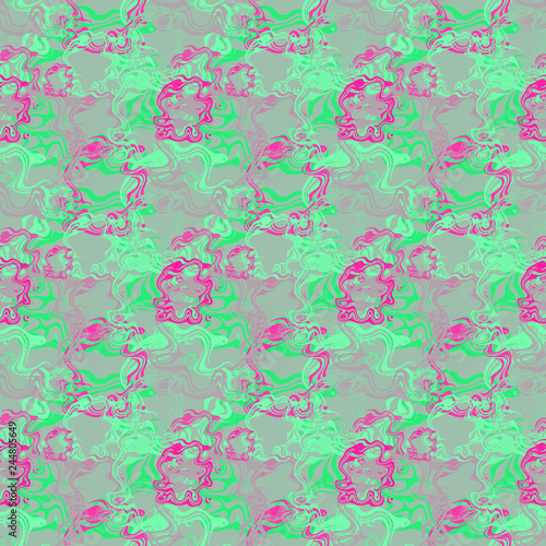 Seamless background pattern with colored diverse doodles.