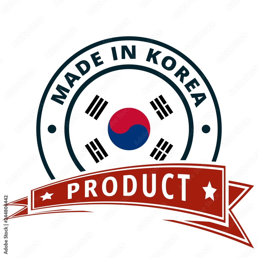 Product Made in Korea label illustration Stock Vector | Adobe Stock