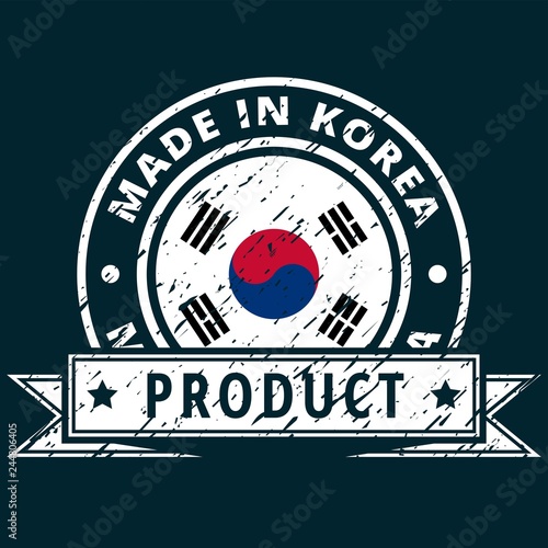 Product Made in Korea label illustration