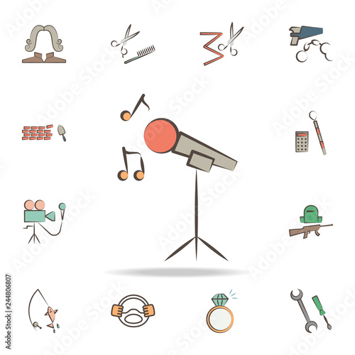 singer tools icon. Detailed set of tools of various profession icons. Premium graphic design. One of the collection icons for websites, web design, mobile app