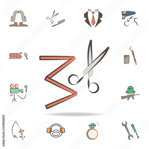 tailor tools icon. Detailed set of tools of various profession icons. Premium graphic design. One of the collection icons for websites, web design, mobile app