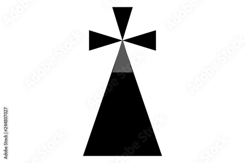 Cruz de iglesia como logotipo.