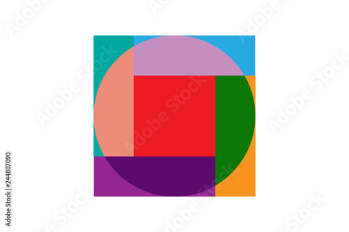 Logotipo cuadrado de colores.