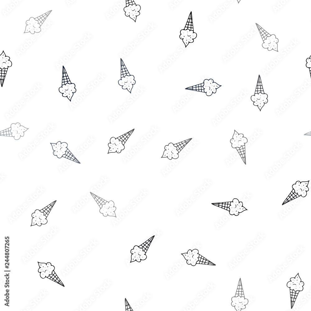 Dark BLUE vector seamless template with tasty ice-cream. Dark BLUE vector seamless template with tasty ice-cream.