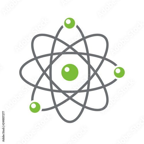 Atom icon on white background for graphic and web design, Modern simple vector sign. Internet concept. Trendy symbol for website design web button or mobile app