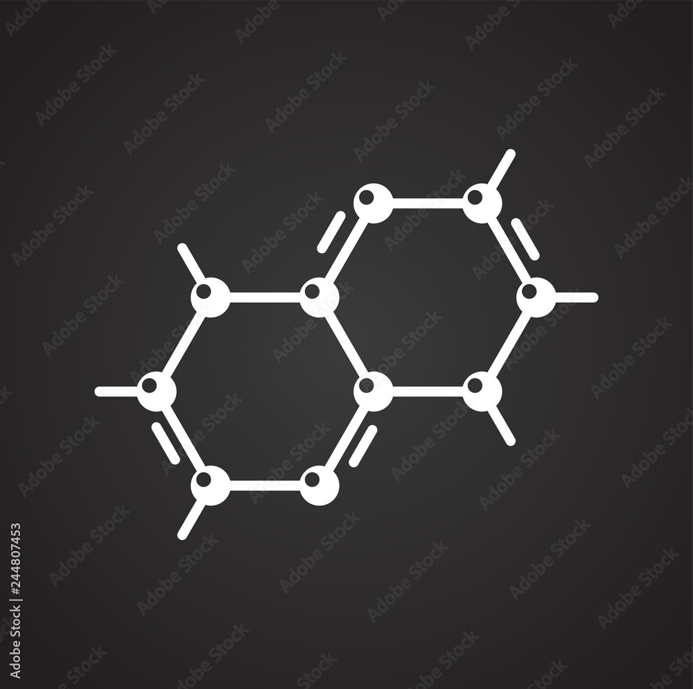 Chemistry icon on black background for graphic and web design, Modern simple vector sign. Internet concept. Trendy symbol for website design web button or mobile app Chemistry icon on black background for graphic and web design, Modern simple vector sign. Internet concept. Trendy symbol for website design web button or mobile app