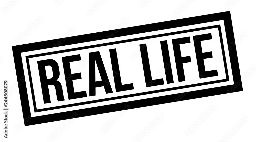 Real life typographic stamp Real life typographic stamp
