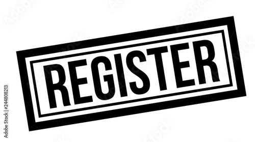 Register typographic stamp