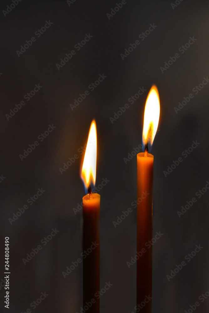 Burning candles in the dark Burning candles in the dark