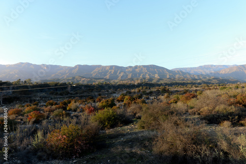 Ojai Valley California mountains in nature after rain