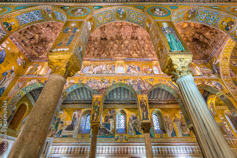 The Palatine Chapel from the Norman Palace (Palazzo dei Normanni) in Palermo. Sicily, Italy.