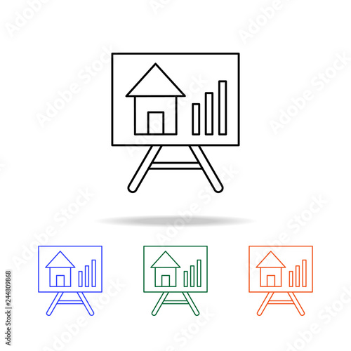 Growth of real estate prices icon. Elements of real estate in multi colored icons. Premium quality graphic design icon. Simple icon for websites, web design, mobile app