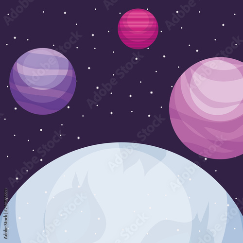 Space planets design