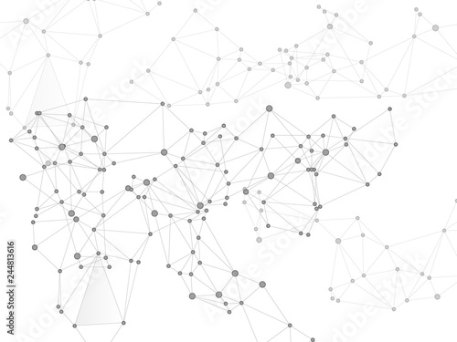 Block chain global network technology concept.