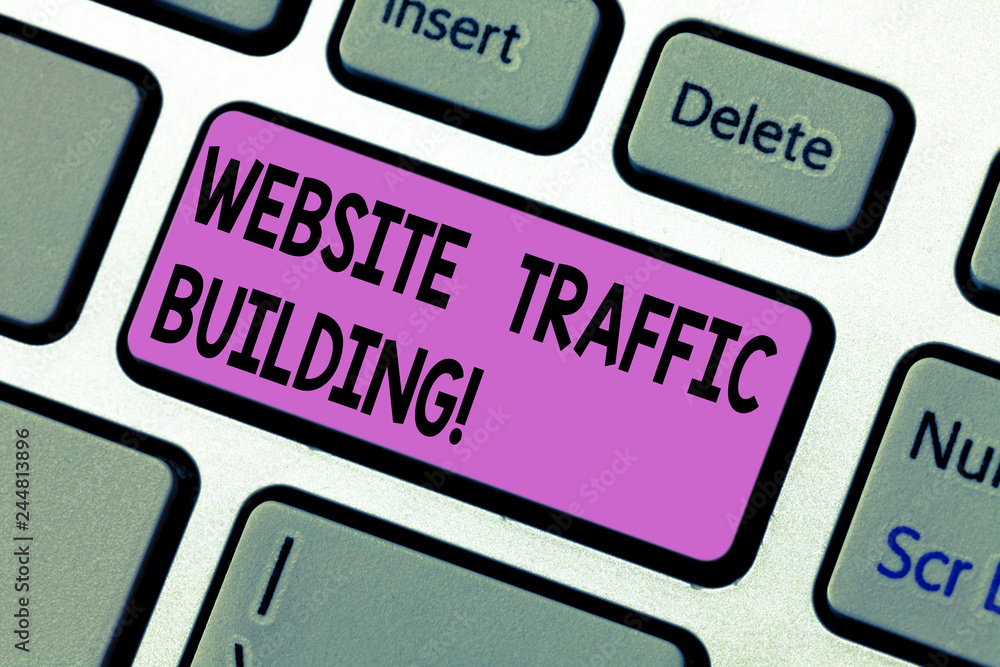 Handwriting text writing Website Traffic Building. Concept meaning cookies allow marketers to follow web users Keyboard key Intention to create computer message pressing keypad idea Handwriting text writing Website Traffic Building. Concept meaning cookies allow marketers to follow web users Keyboard key Intention to create computer message pressing keypad idea